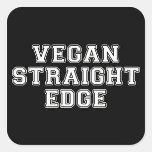 Pegatina Cuadrada Vegan Straight Edge