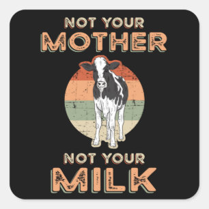 Pegatina Cuadrada Veganism Veggie Animal Rights Vegan Funny Gift