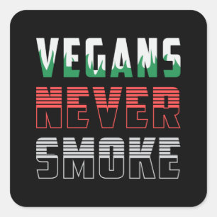 Pegatina Cuadrada Veganismo Derechos de los animales vegetarianos Id