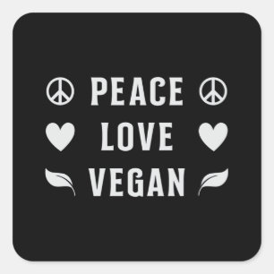 Pegatina Cuadrada Vegetales Vegetales Vegetarianos Regalo de Veganis