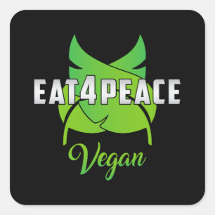 Pegatina Cuadrada Vegetales Vegetarios Vegetarianos Regalo Veganism