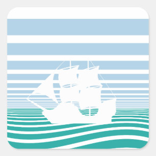 Pegatina Cuadrada Vela