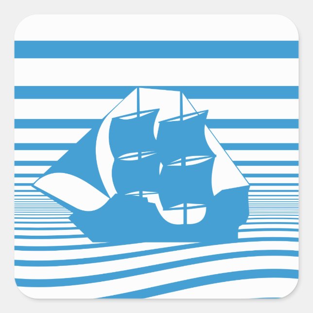 Pegatina Cuadrada Vela (Anverso)