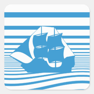 Pegatina Cuadrada Vela