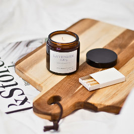 Pegatina Cuadrada Vela de Nanailla Lavanda Moderna Simple