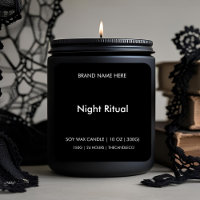 Vela ritual nocturna | Blanco y negro minimalista