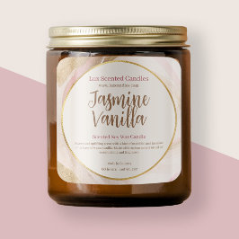 Pegatina Cuadrada Velas perfumadas cepillado rosado neutro Moda de o