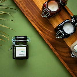 Pegatina Cuadrada Velas simples y modernas de limón y menta