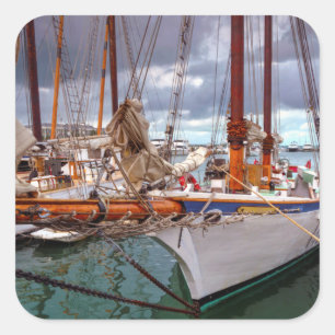 Pegatina Cuadrada Veleros Morred en Key West