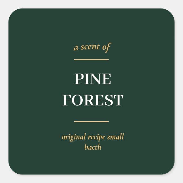 PEGATINA CUADRADA VELOCIDAD SIMPLE OSCURA VERDE MÍNIMA MODERNA (Anverso)