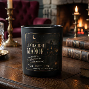 Pegatina Cuadrada Velorio de Candelas de Lujo Manor Halloween Candle