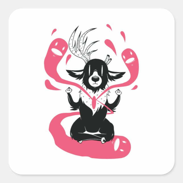 Pegatina Cuadrada Vendedor mediador (Anverso)