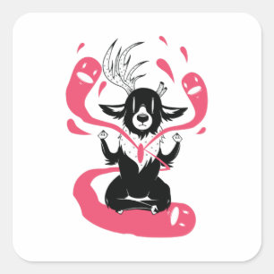 Pegatina Cuadrada Vendedor mediador