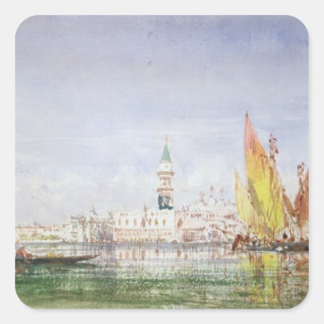 Pegatina Cuadrada Venecia (Anverso)