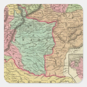 Pegatina Cuadrada Venezuela, Nueva Granada y Ecuador