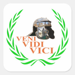 Pegatina Cuadrada Veni Vidi Vici
