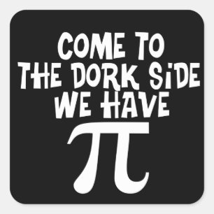 Pegatina Cuadrada ¡Venido al lado del Dork!
