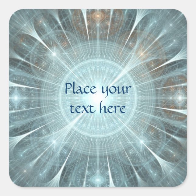 Pegatina Cuadrada Ventana Catedral de navidades (Anverso)