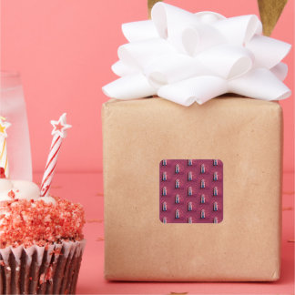 Pegatina Cuadrada ventana objet_21_a con un cactus