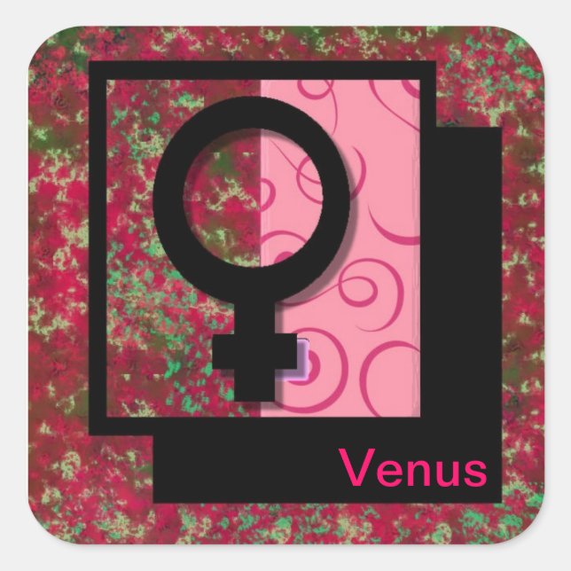 Pegatina Cuadrada Venus (Anverso)