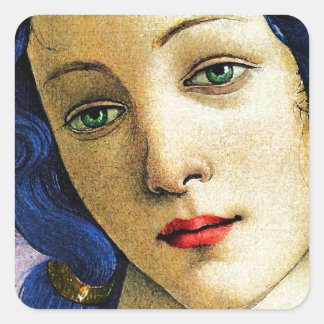 Pegatina Cuadrada Venus En Azul