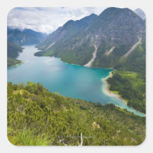 Pegatina Cuadrada Ver desde mt. Tauern