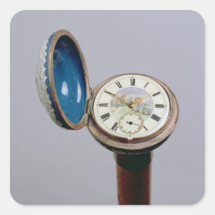 Pegatina Cuadrada Ver la caña de gadget (esmalte de cloisonne)