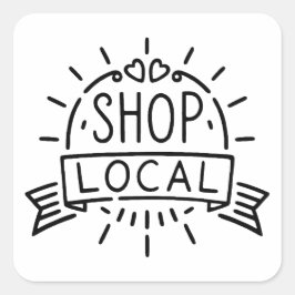 Pegatina Cuadrada Ver local