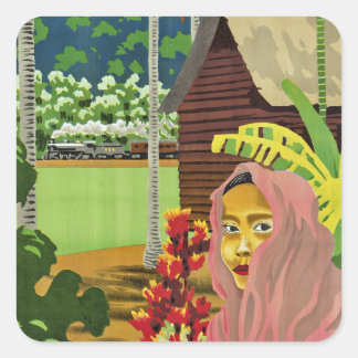 Pegatina Cuadrada Ver Malaya