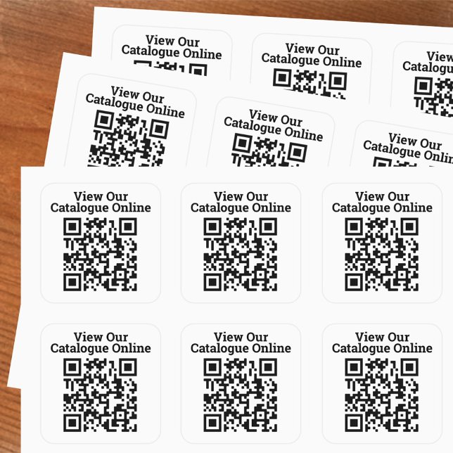 Pegatina Cuadrada Ver nuestro catálogo en línea Diseño de código QR (Subido por el creador)