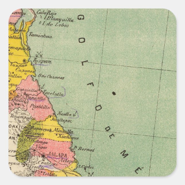 Pegatina Cuadrada Veracruz, México (Anverso)