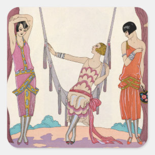 Pegatina Cuadrada Verano, de 'Gazette du Bon Ton', 1925
