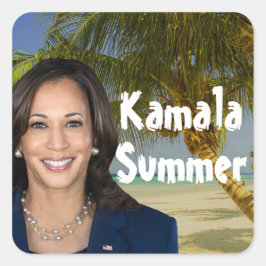 Pegatina Cuadrada Verano de Kamala 2024