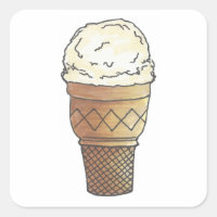 Verano de postre de helado de vainilla de crema de