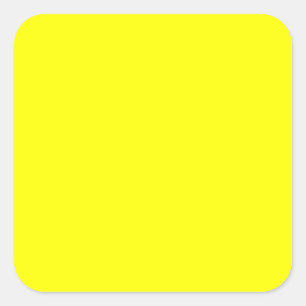 Pegatina Cuadrada Verdadero color flúo amarillo en la decoración lig