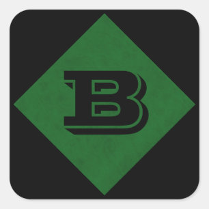 Pegatina Cuadrada Verdadero Velvet Green Personalizado Casino Home