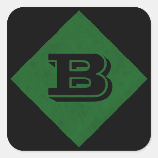 Pegatina Cuadrada Verdadero Velvet Green Personalizado Casino Home