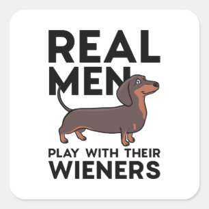 Pegatina Cuadrada Verdaderos Wieners