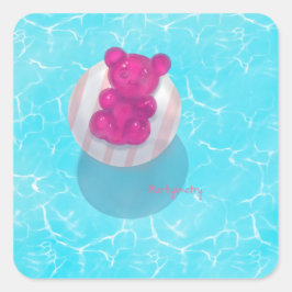 Pegatina Cuadrada Verde agua