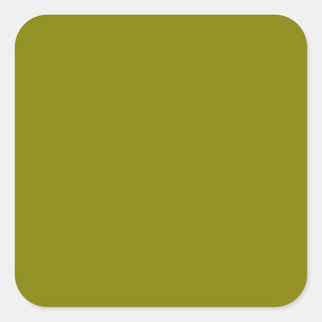 Pegatina Cuadrada Verde oliva clásico (Anverso)
