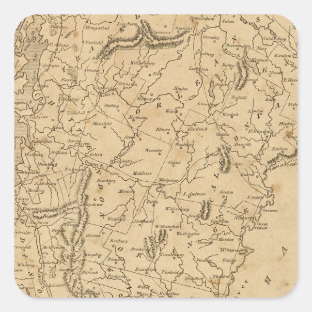 Pegatina Cuadrada Vermont 5 (Anverso)