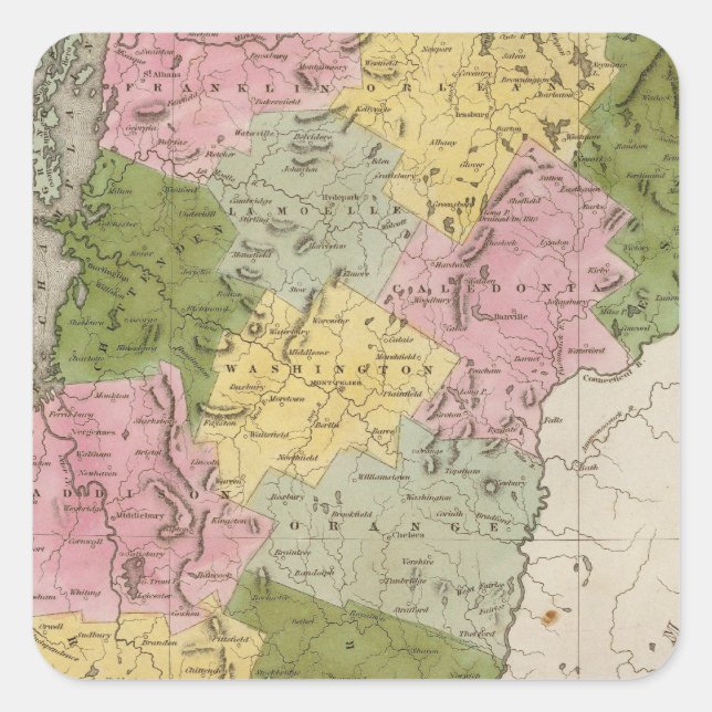 Pegatina Cuadrada Vermont 7 (Anverso)