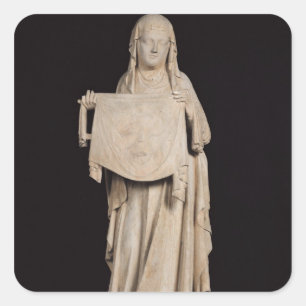Pegatina Cuadrada Veronica del St., c.1310