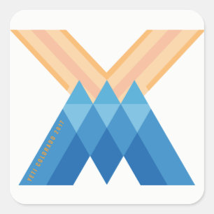 Pegatina Cuadrada Versión 2017 de Colorado del logotipo de YetiMen