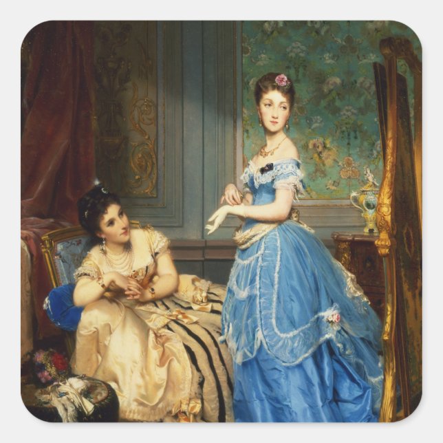 Pegatina Cuadrada Vestido, 1869 (Anverso)