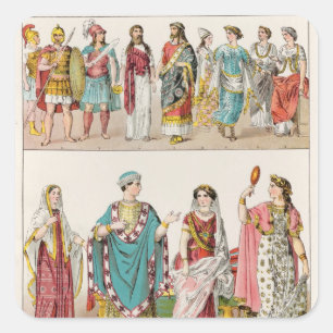Pegatina Cuadrada Vestido de Etruscan