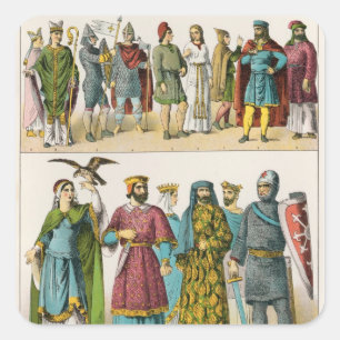 Pegatina Cuadrada Vestido del francés