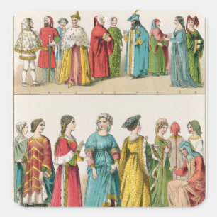 Pegatina Cuadrada Vestido italiano