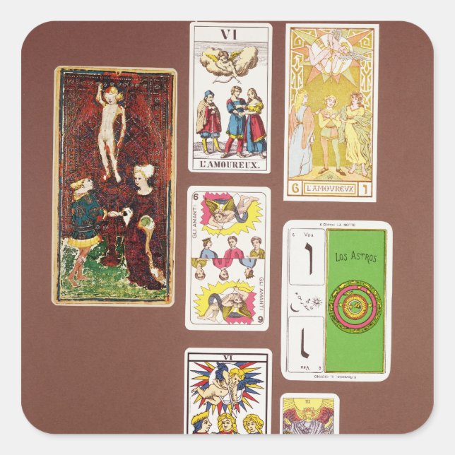 Pegatina Cuadrada VI Los amantes (Anverso)