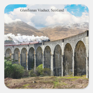 Pegatina Cuadrada Viaducto de Glenfinnan, Escocia